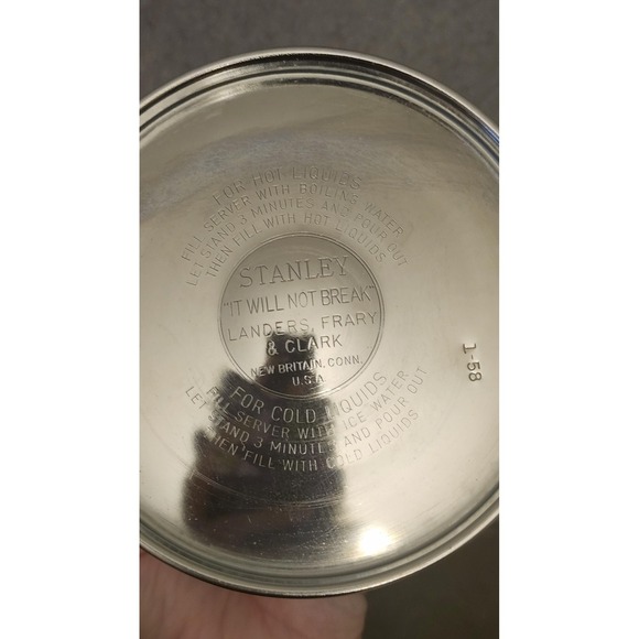 Vintage Stanley It Will Not Break Coffee Server Carafe Pitcher 1958 USA Chrome - Picture 7 of 7